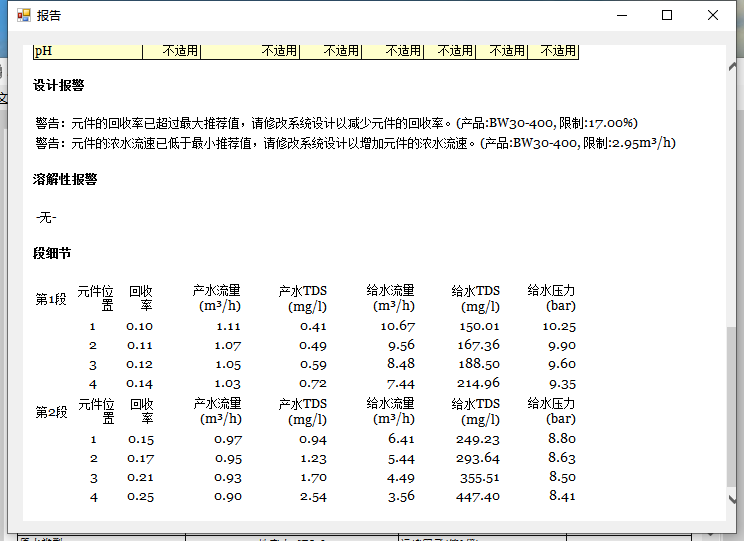 小型反渗透纯水系统膜元件排列方式（软件模拟）及反渗透化学清洗(图8)